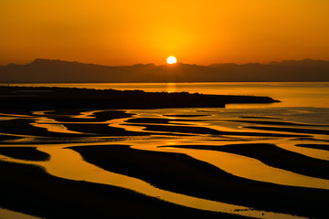 真玉海岸の夕日