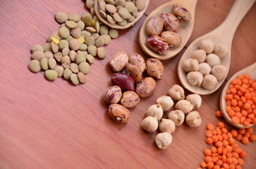 Tahta kaşıkta Baklagiller