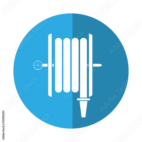 "fire hose holding wall shadow vector illustration eps 10" Stock image