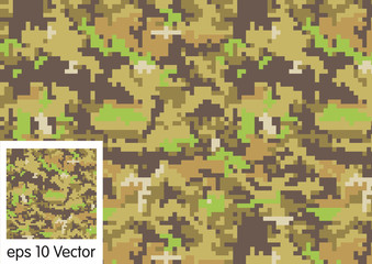Digital Camouflage pattern vector

