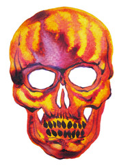 sugar skull day of the dead illustrations design, watercolor paintng