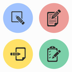 Registration icon set.