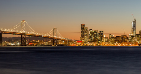 San Francisco-Oakland Bay Bridge and San Francisco Skyline, California, USA