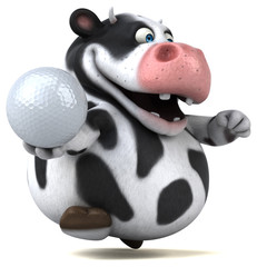 Fun cow - 3D Illustration