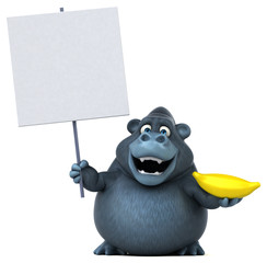 Fun gorilla - 3D Illustration
