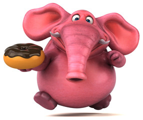 Pink elephant - 3D Illustration