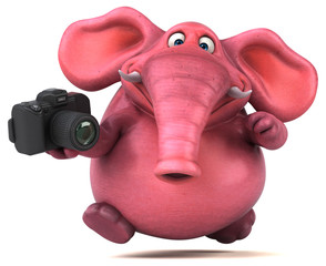 Pink elephant - 3D Illustration
