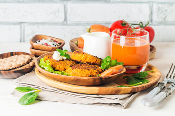 Healthy vegetarian carrots cutlets 
