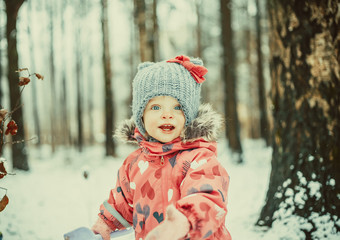 Funny winter girl