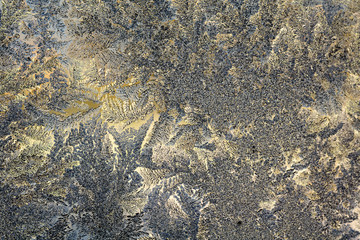 Winter Frost Patterns on Window