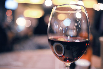 Glassware in the interior of the restaurant