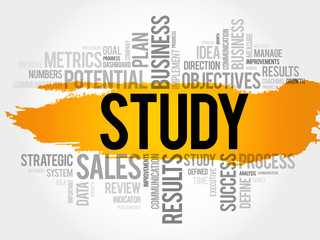 Obraz premium Study word cloud, business concept