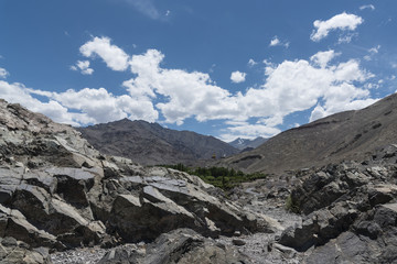 Fototapeta na wymiar Ladakh landscape ; barren, desert terrain of Ladakh