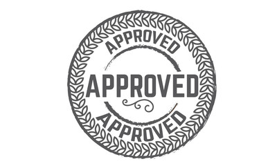 approved logo rubber stamp