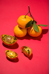 Orange for Lunar Chinese new year. Tet Holiday Concept.