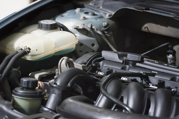 Fototapeta premium Close up detail of car engine