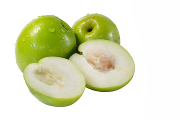 Monkey apple fruit isolated on white background