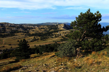 Fototapeta premium View at the top of the mountain Ai-Petri