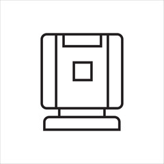 Humidifier, air ionizers,  purifier vector linear icon