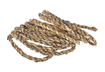 Natural rope isolated on white background