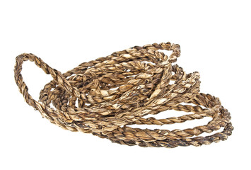 Natural rope isolated on white background