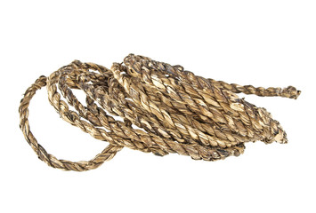 Natural rope isolated on white background