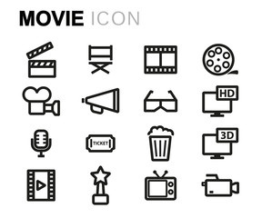 Vector line movie set