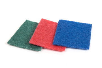 a set of scouring sponges