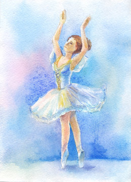 dancer in blue tutu