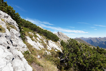 Hiking on Nebelhorn Mountain in Bavaria/ Germany