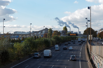 Autoroute à l'entrée de Paris est