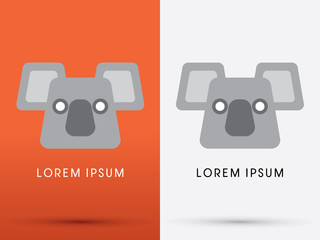 Cute koala bear face graphic vector © sila5775