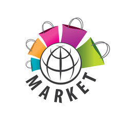 vector logo purchases of goods all over the world