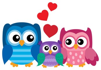 Owl family theme image 1