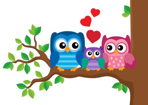 Owl family theme image 2