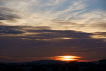 multicolor,picturesque sunset
