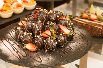 fresh strawberry dipping chocolate