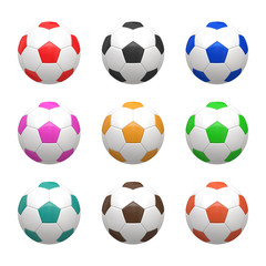 Soccer ball on white background. 3D illustration