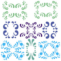 set of frames from decor elements