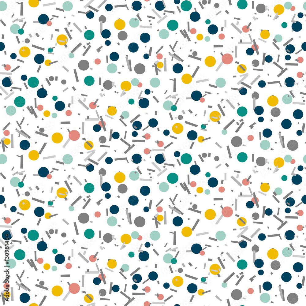 Poster Abstract seamless pattern with confetti.