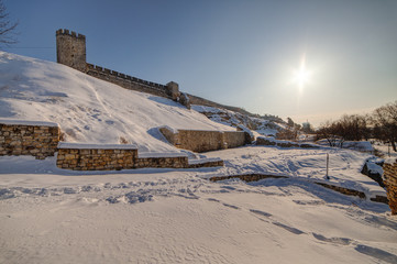 the walls of the old fortress