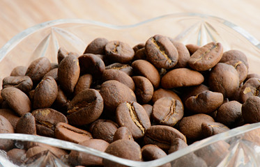 Collection of coffee beans, macro