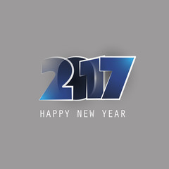 Best Wishes - Abstract Modern Style Happy New Year Greeting Card or Background, Creative Design Template - 2017