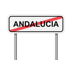 Exit of Andalusia, Spain road sign vector