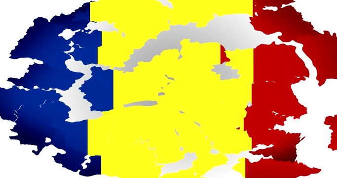 Romania Map - States (judete) Combine