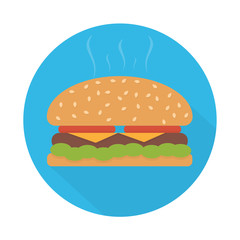 Hamburger icon with long shadow