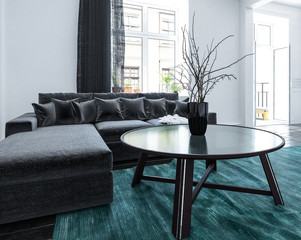 Comfortable living room in an urban apartment