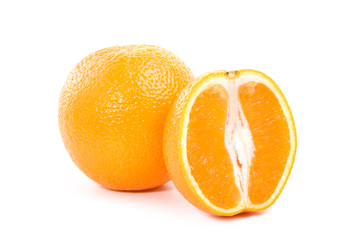 Orange on white background