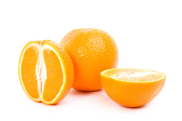 Orange on white background
