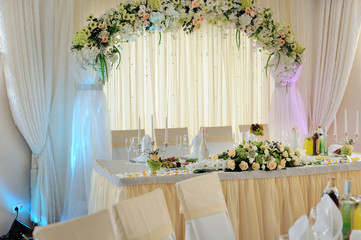 wedding banquet in restaurant